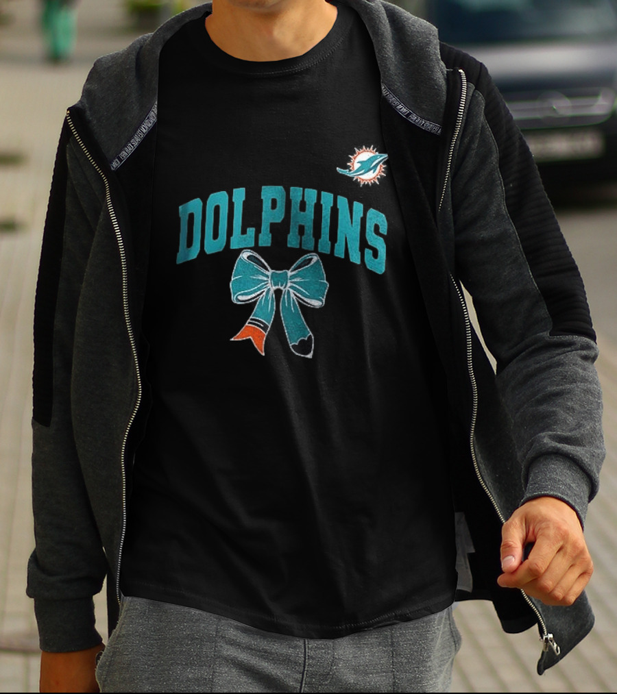 Miami Dolphins Dolphins Ribbon T-Shirt