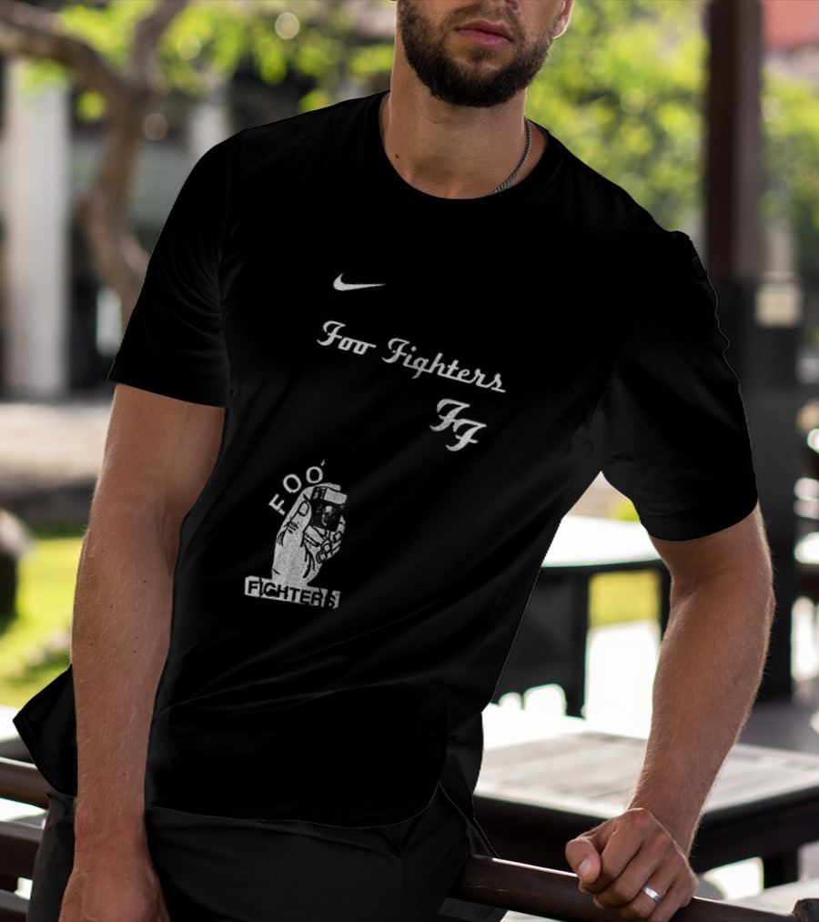 Foo Fighters Nike Do You Love Rock N Roll Skull Tattoo T-Shirt