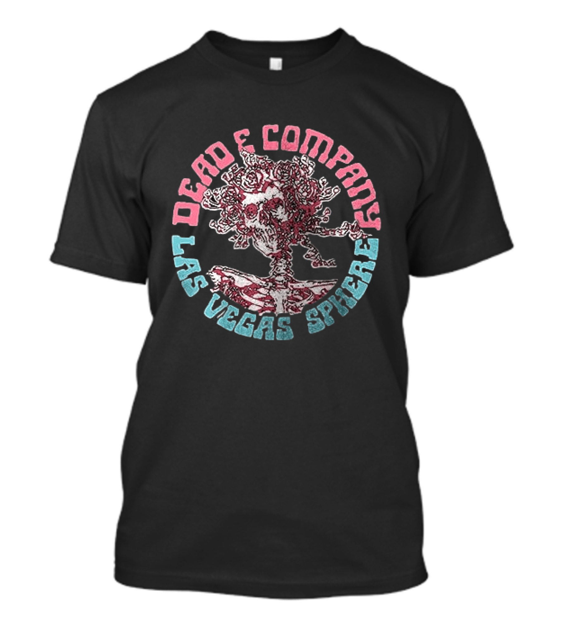 Dead & Company Las Vegas Sphere Bertha Skeleton Roses T-Shirt