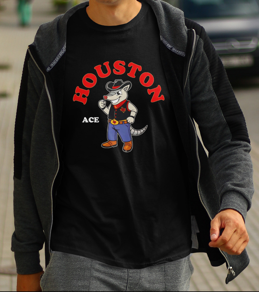 Houston Gamblers Armadillo Cowboy Ace 2026 T-Shirt