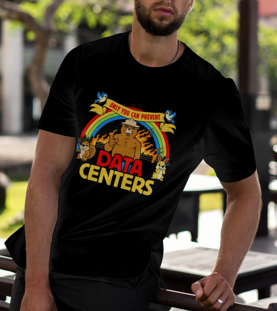 Smokey Bear Only You Can Prevent Rainbow Animals Data Centers T-Shirt