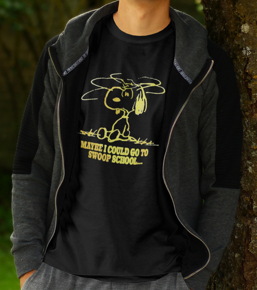 Snoopy Maybe I Could Go To Swoop School Peanuts Comic T-Shirt