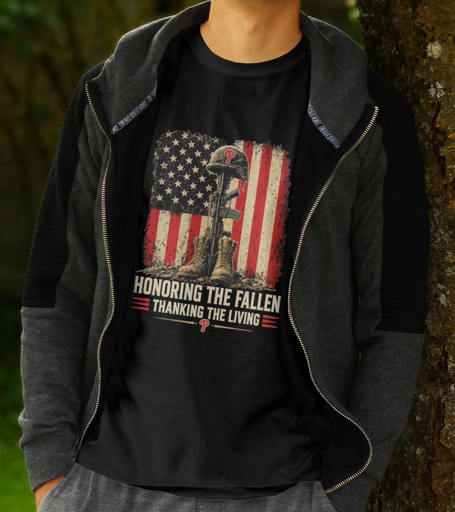 Philadelphia Phillies Honoring The Fallen Thanking The Living Armed Forces Day T-Shirt