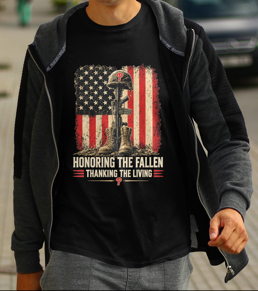 Philadelphia Phillies Honoring The Fallen Thanking The Living Armed Forces Day T-Shirt
