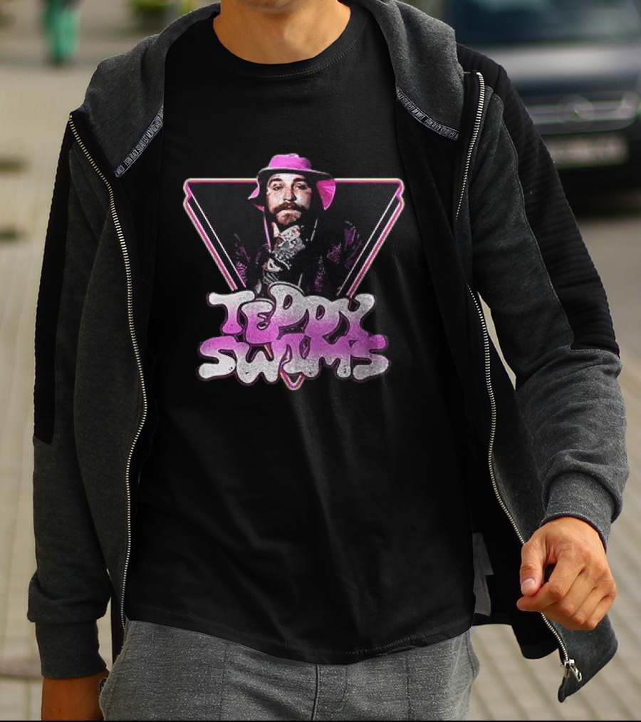 Teddy Swims Retro Triangle Graphic With Pink And Purple Accents T-Shirt