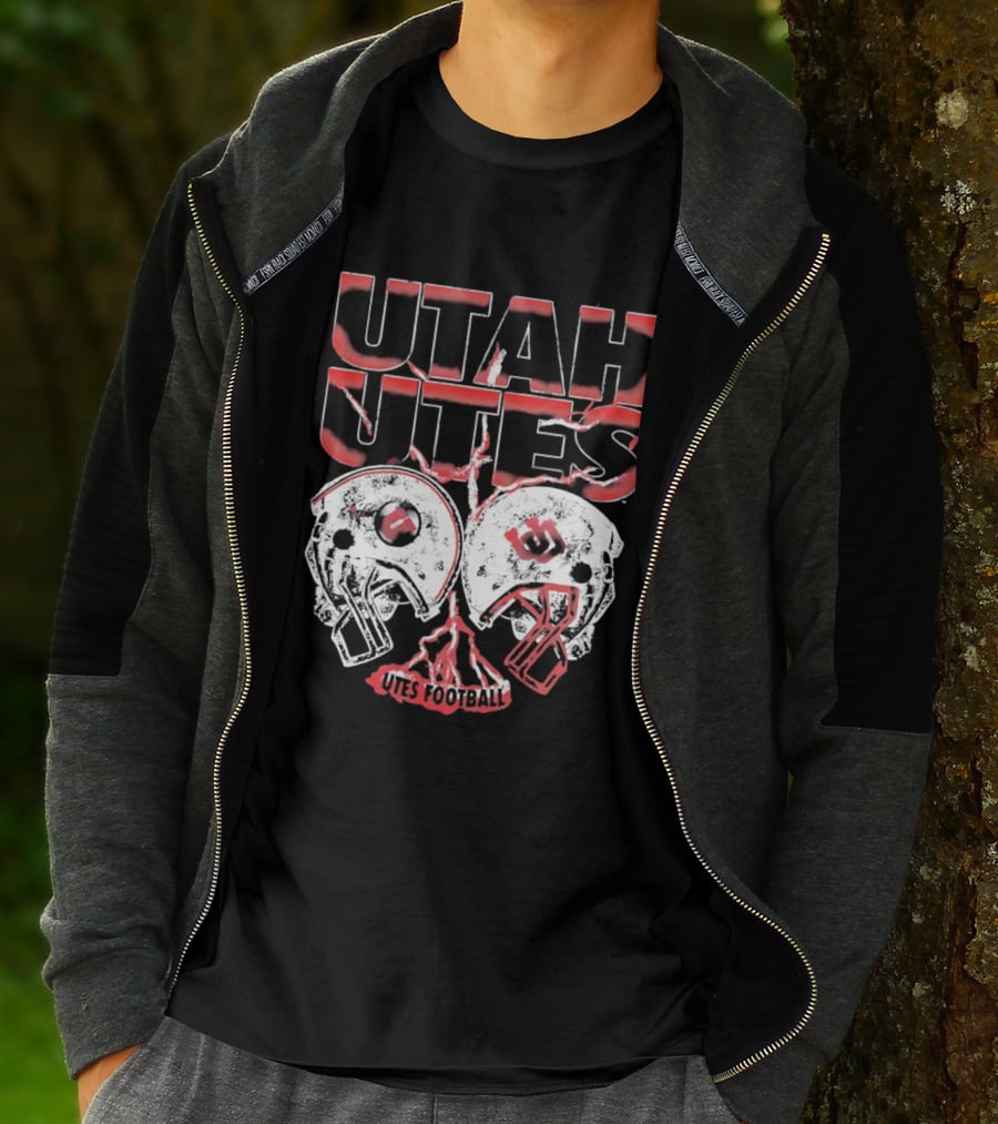 Utah Utes Football Helmets Fan Gear T-Shirt