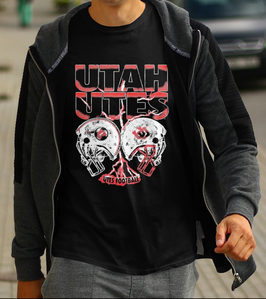 Utah Utes Football Helmets Fan Gear T-Shirt