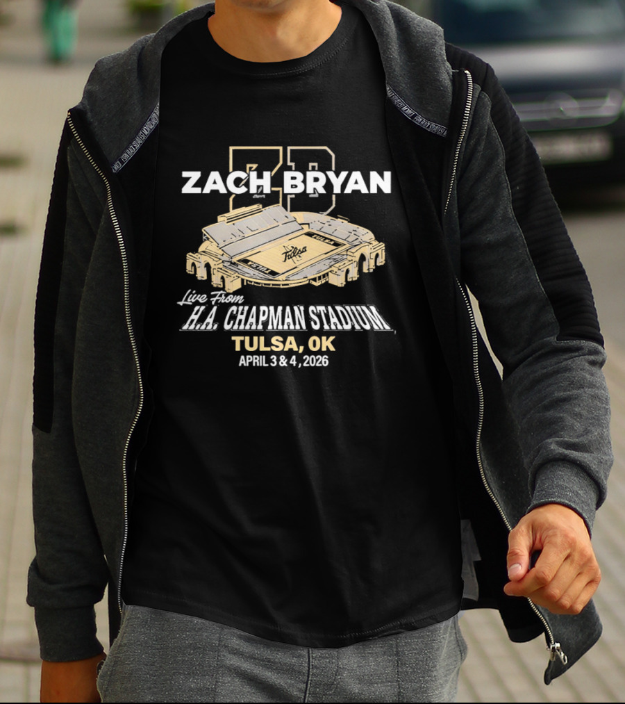 Zach Bryan Live HA Chapman Stadium Tulsa OK April 3 4 2026 T-Shirt