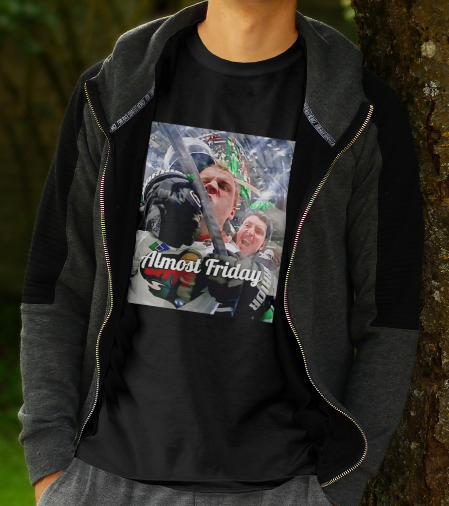 Almost Friday Hockey Hit Minnesota Wild Fan Celebration T-Shirt