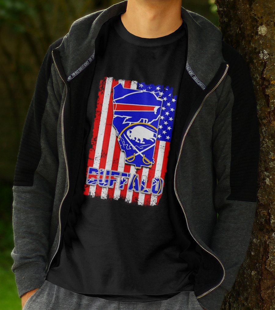 Buffalo Bills Sabres American Flag T-Shirt