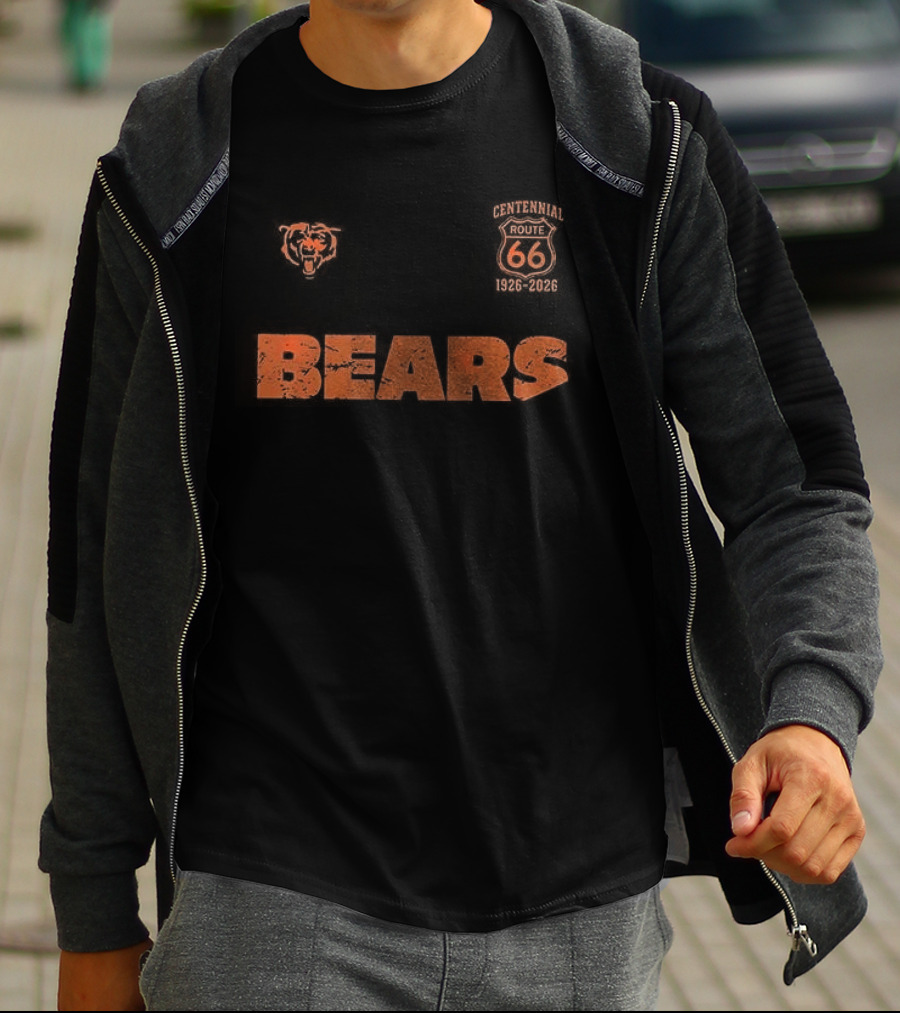 Chicago Bears Route 66 Centennial 100th Anniversary T-Shirt