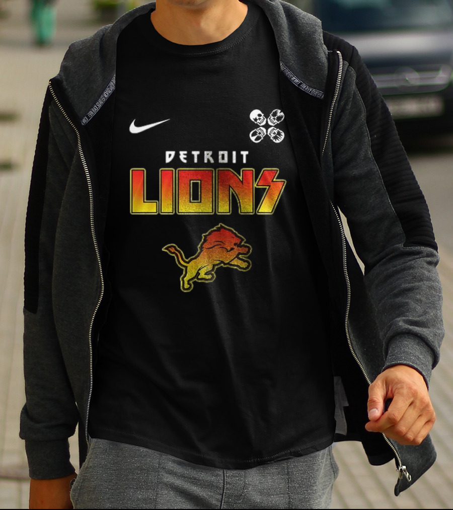 Detroit Lions Rock And Roll All Nite Abbey Road Nike T-Shirt