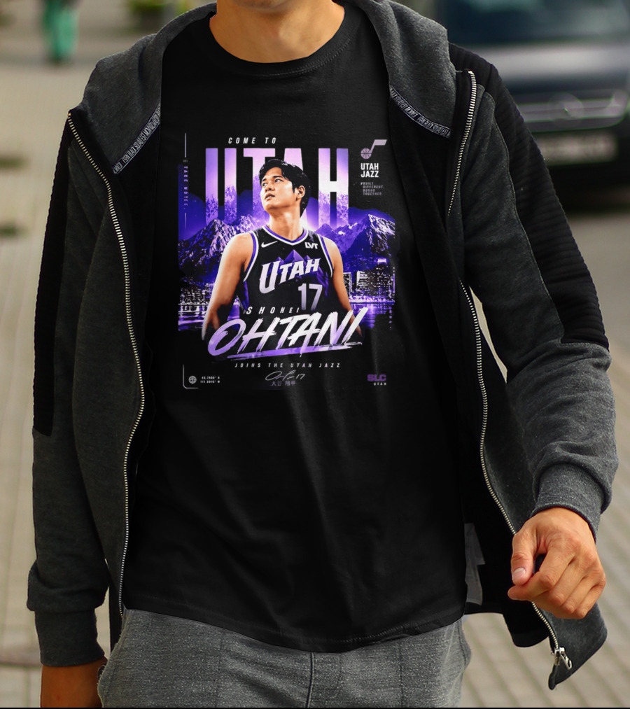 Welcome To Utah Jazz Shohei Ohtani Take Note Bound Together T-Shirt