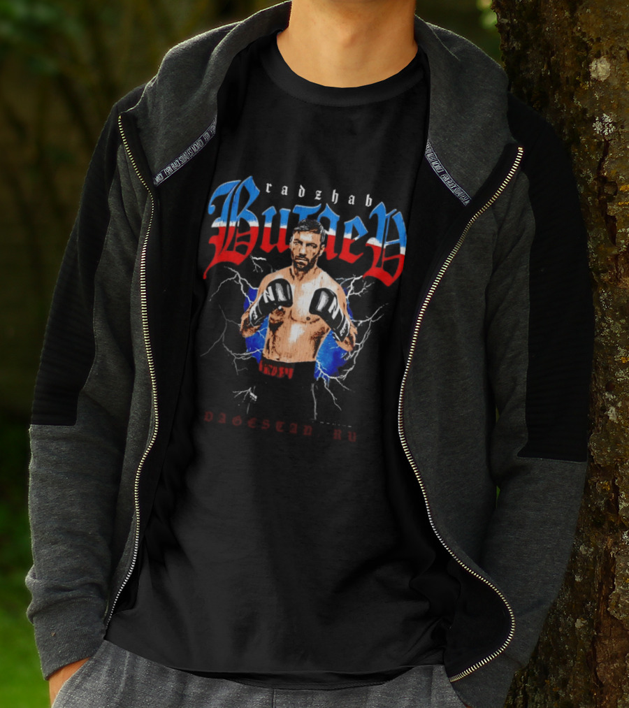 Radzhab Butaev Boxing Fighter Image With Russian T-Shirt