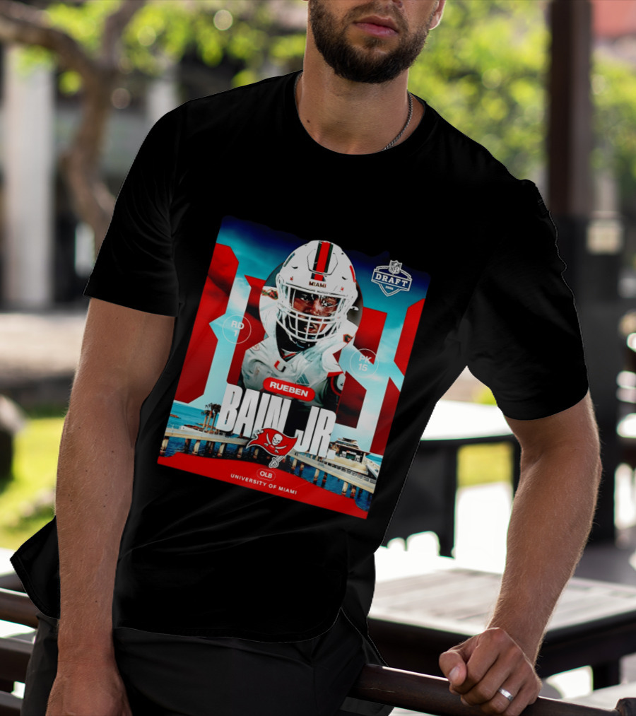 Rueben Bain Jr Tampa Bay Buccaneers NFL Draft 2026 University Of Miami T-Shirt