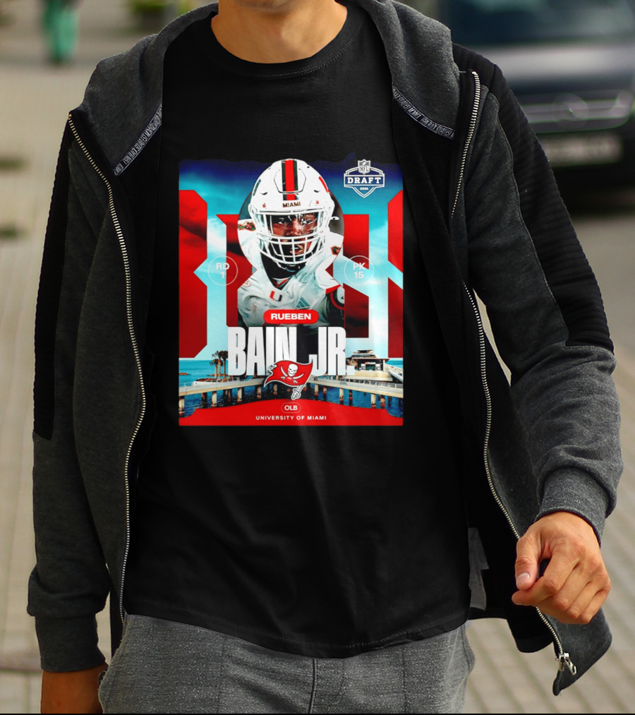 Rueben Bain Jr Tampa Bay Buccaneers NFL Draft 2026 University Of Miami T-Shirt