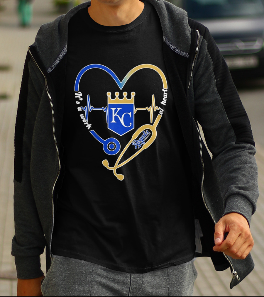 Kansas City Royals Stethoscope Heartbeat It's A Work Of Heart 2026 T-Shirt