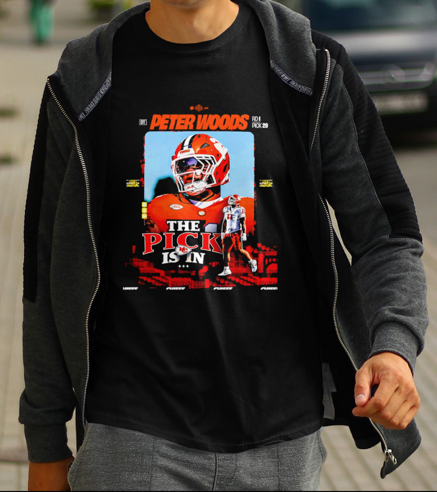 Peter Woods Kansas City Chiefs 2026 NFL Draft Pick No. 29 T-Shirt
