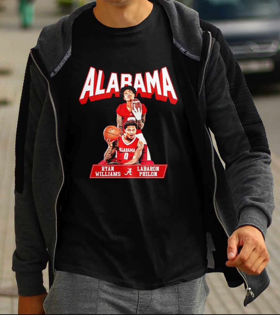 Alabama Crimson Tide Ryan Williams Labaron Philon Basketball Football T-Shirt