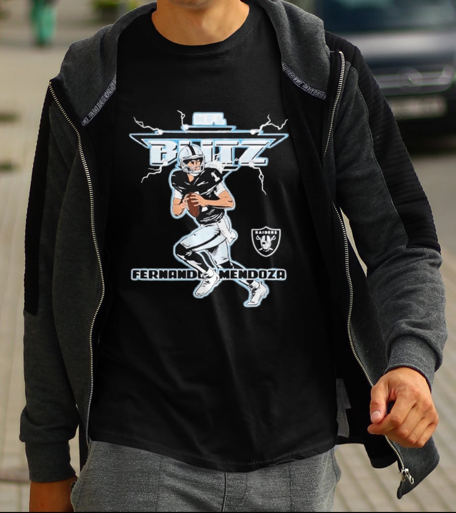 NFL Blitz Fernando Mendoza Las Vegas Raiders Player T-Shirt