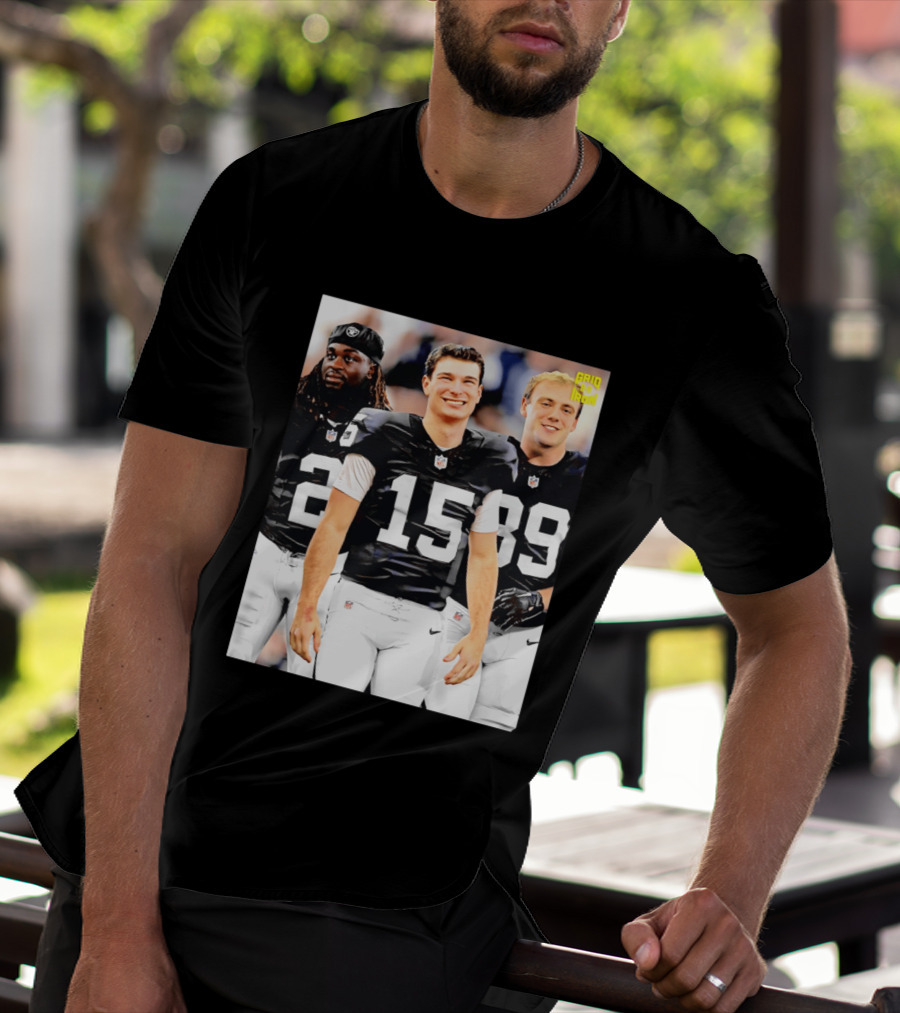 Las Vegas Raiders Kirk Cousins Fernando Mendoza Ashton Jeanty Gridiron T-Shirt