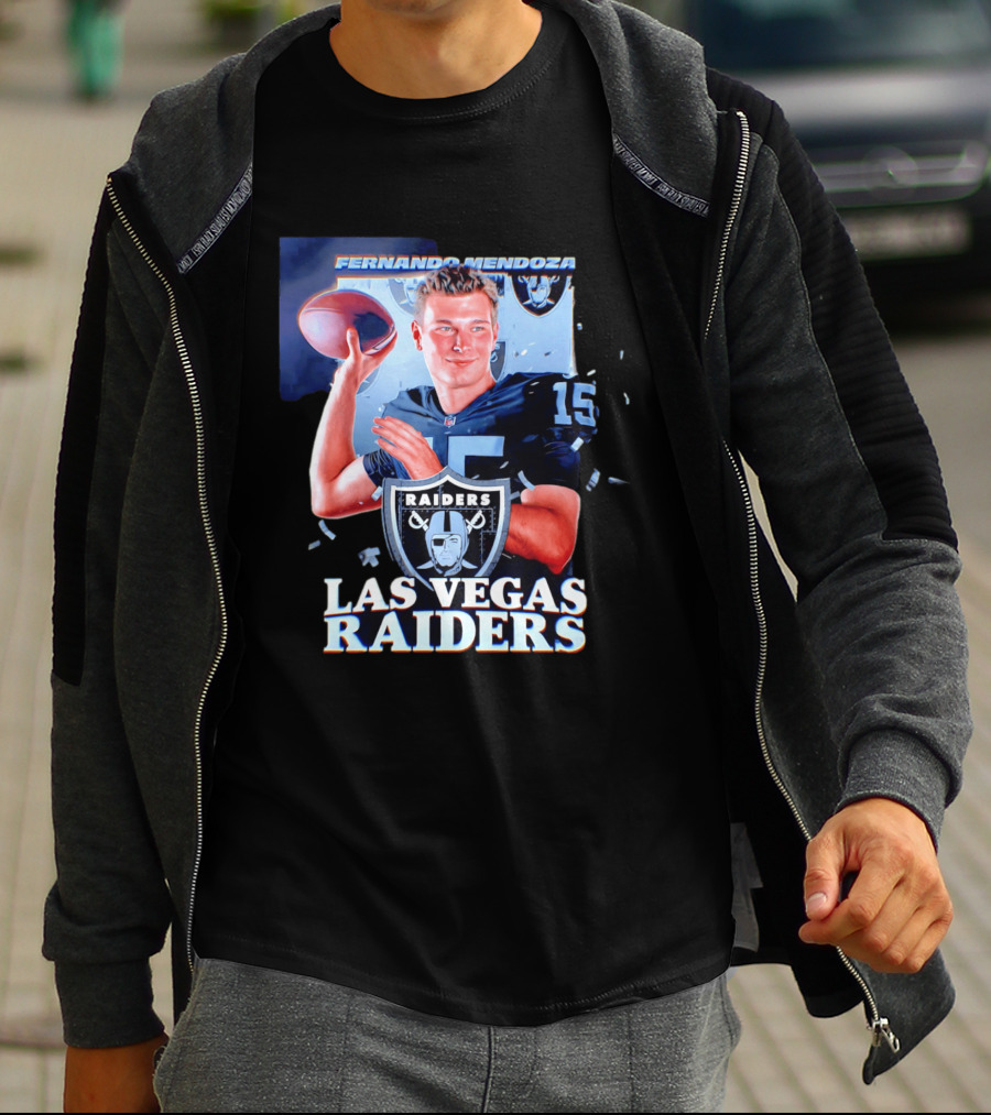 Fernando Mendoza Las Vegas Raiders Quarterback NFL Draft T-Shirt