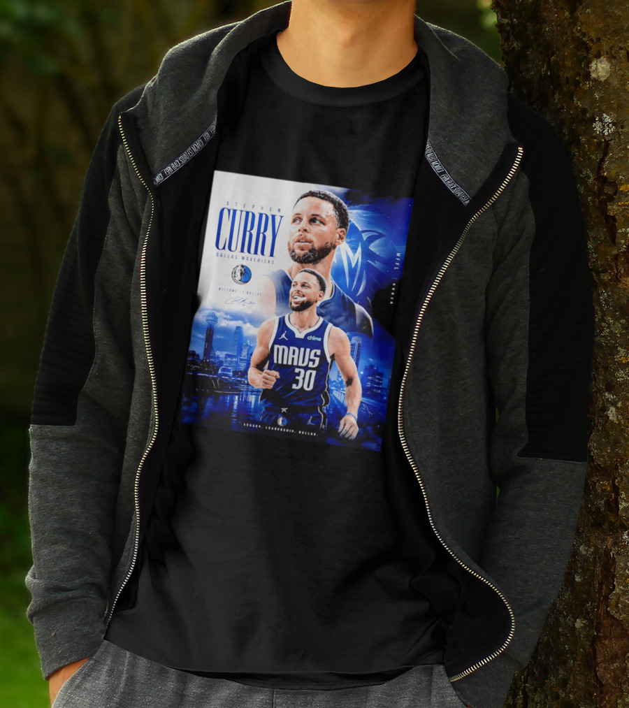 Stephen Curry Dallas Mavericks Welcome To Dallas Legacy Leadership Mavs 30 T-Shirt