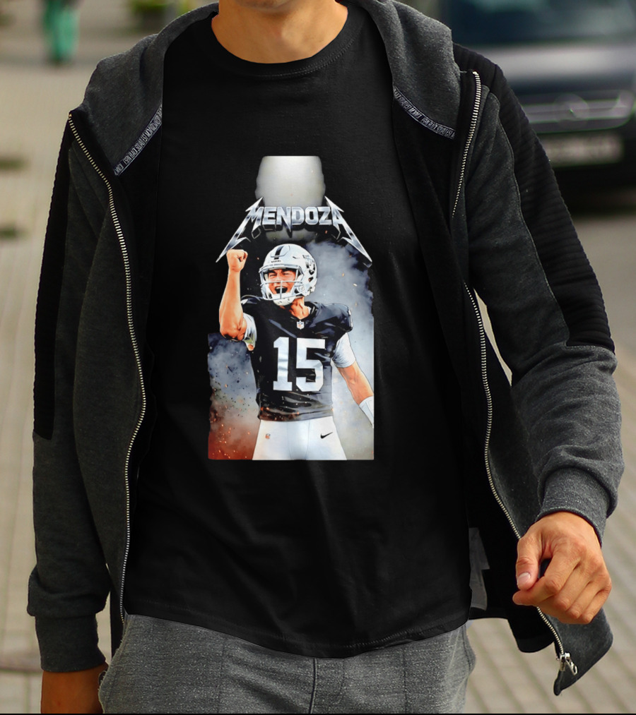 Mendoza 15 Las Vegas Raiders Metal T-Shirt