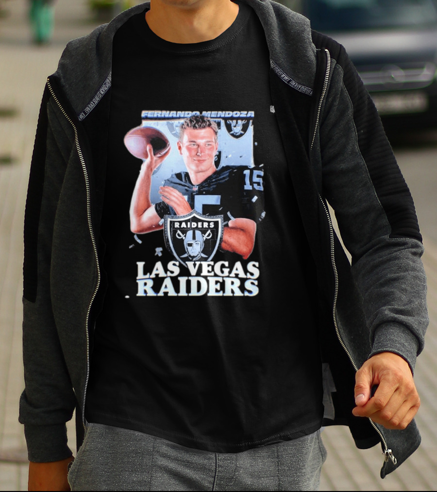 Fernando Mendoza Las Vegas Raiders Quarterback 2026 Mock Draft Prospect T-Shirt
