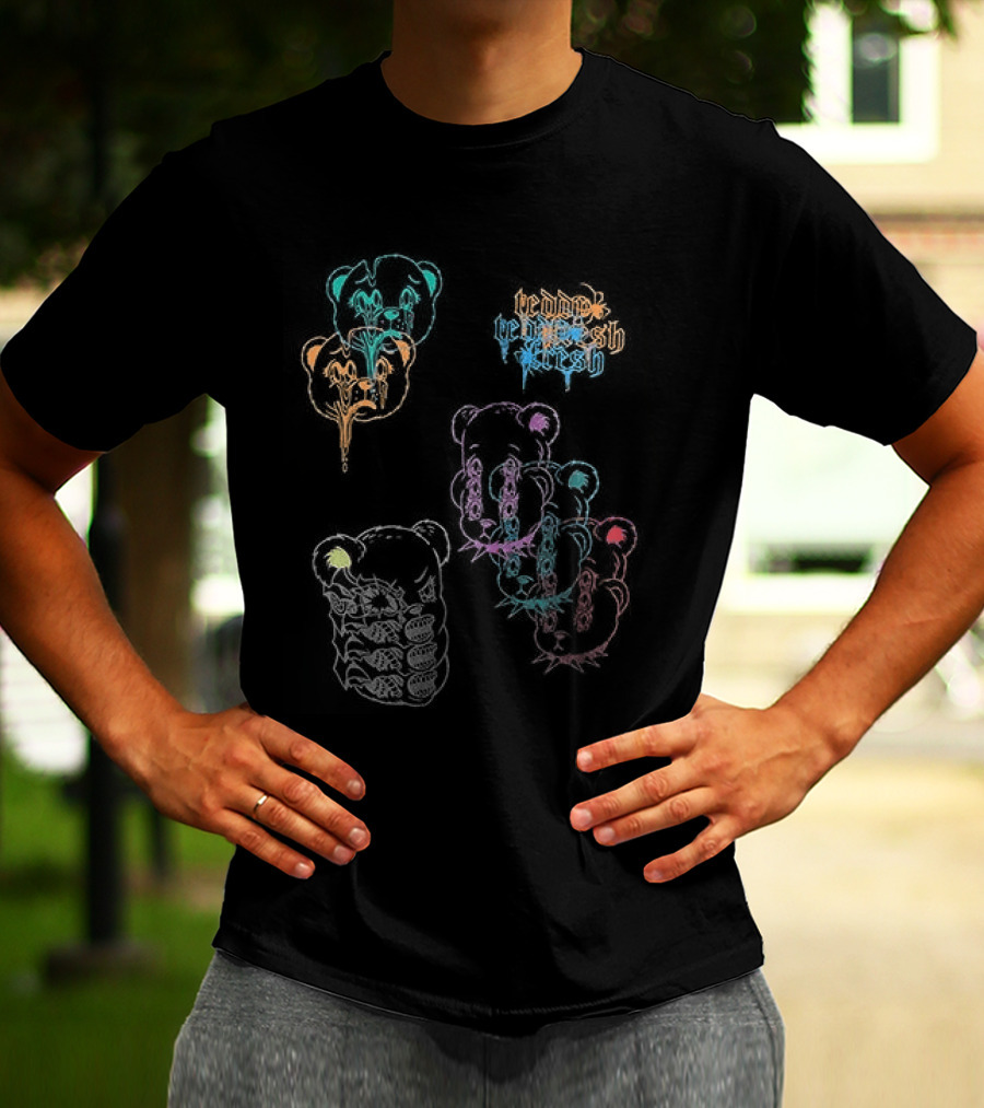 Teddy Fresh Colorful Bear Illustrations T-Shirt