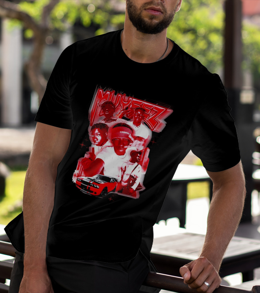 Muyeez Red Dodge Challenger Car Scene T-Shirt
