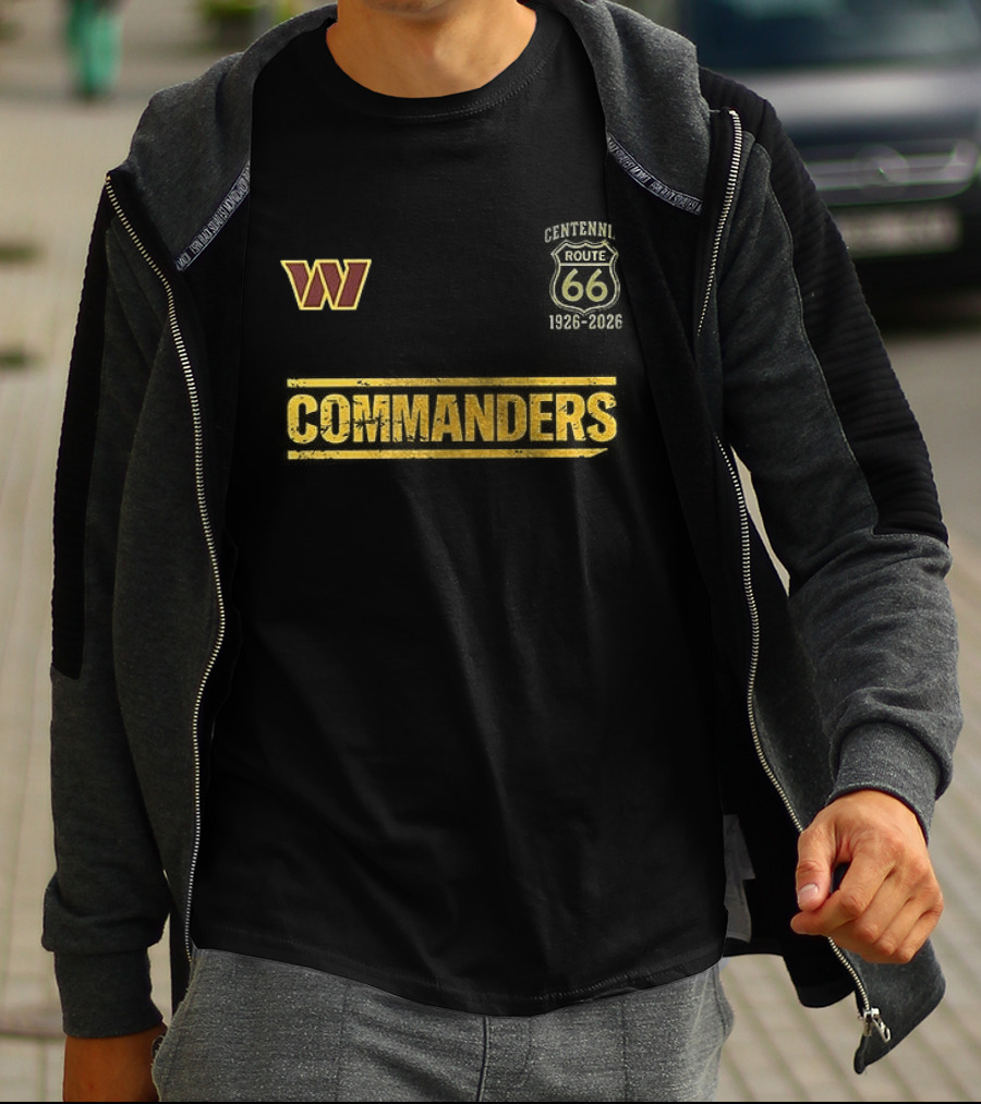 Washington Commanders Route 66 Centennial 100th Anniversary T-Shirt
