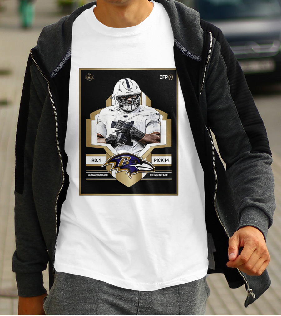 Baltimore Ravens Round 1 Pick 14 Penn State Olaivavega Ioane Draft 2026 T-Shirt