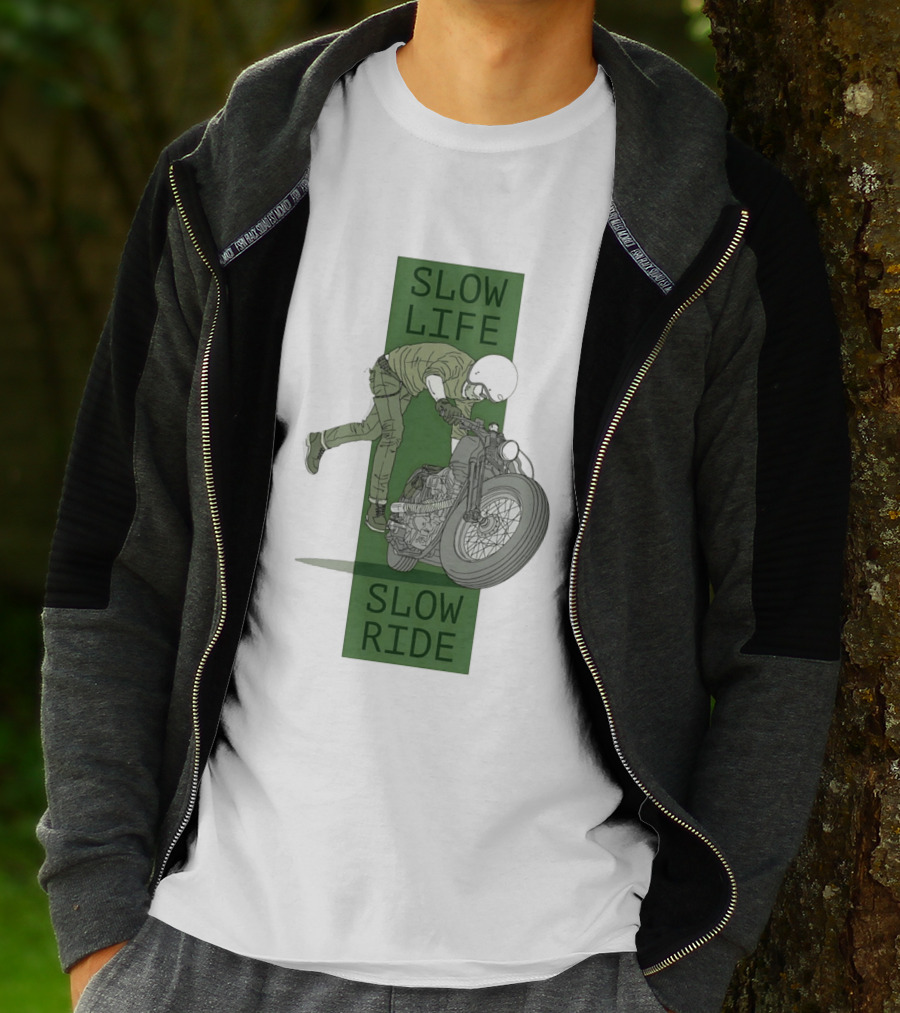 Biker Slow Life Slow Ride Motorcycle Adventure T-Shirt