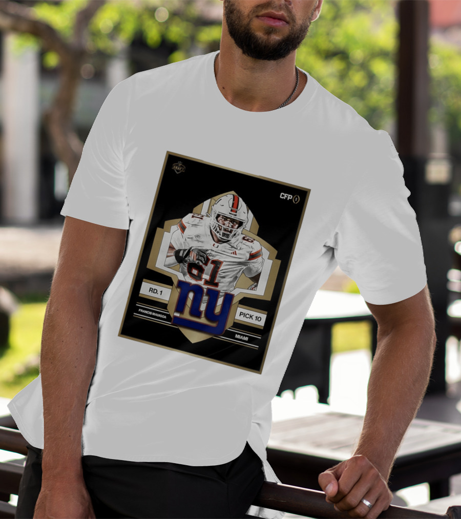Francis Mauigoa Miami Round 1 Pick 10 New York Giants 2026 Draft T-Shirt