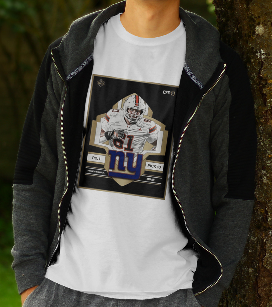 Francis Mauigoa Miami Round 1 Pick 10 New York Giants 2026 Draft T-Shirt