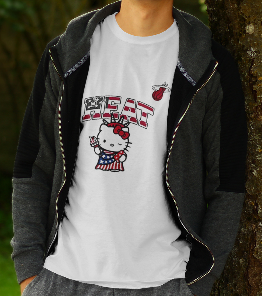 Hello Kitty Miami Heat Independence Day Celebration 1776 T-Shirt