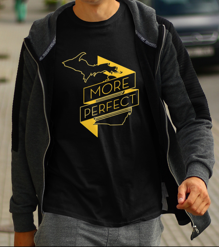 Perfect Michigan Map Icon Design With More Perfect T-Shirt