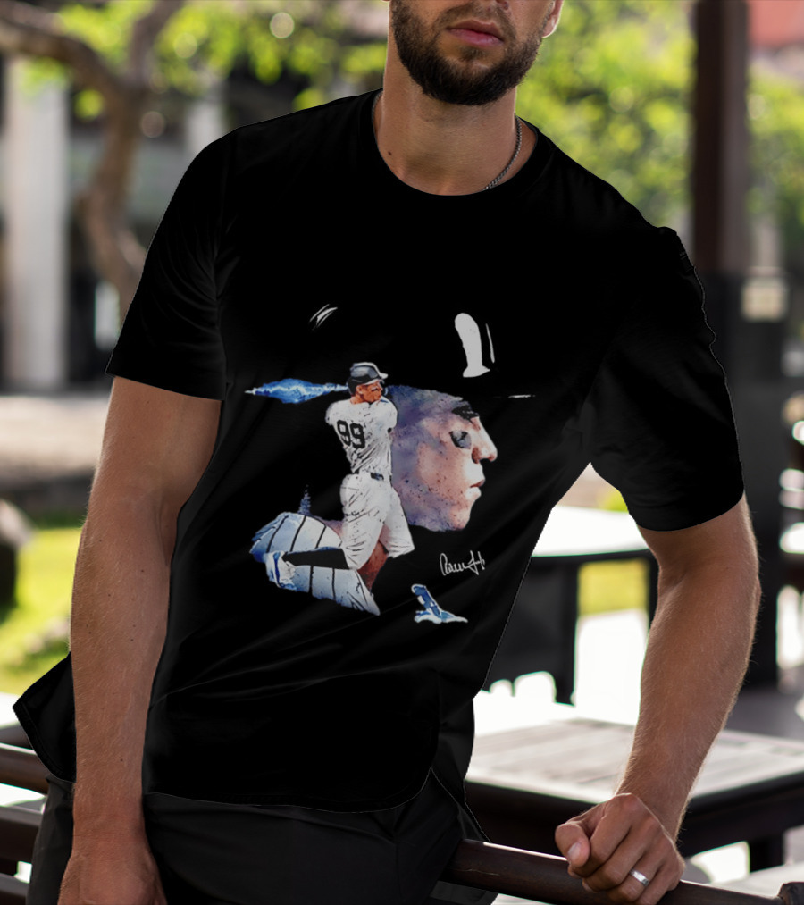 Aaron Judge New York Yankees Baseball Comic Art Jersey Number 99 T-Shirt