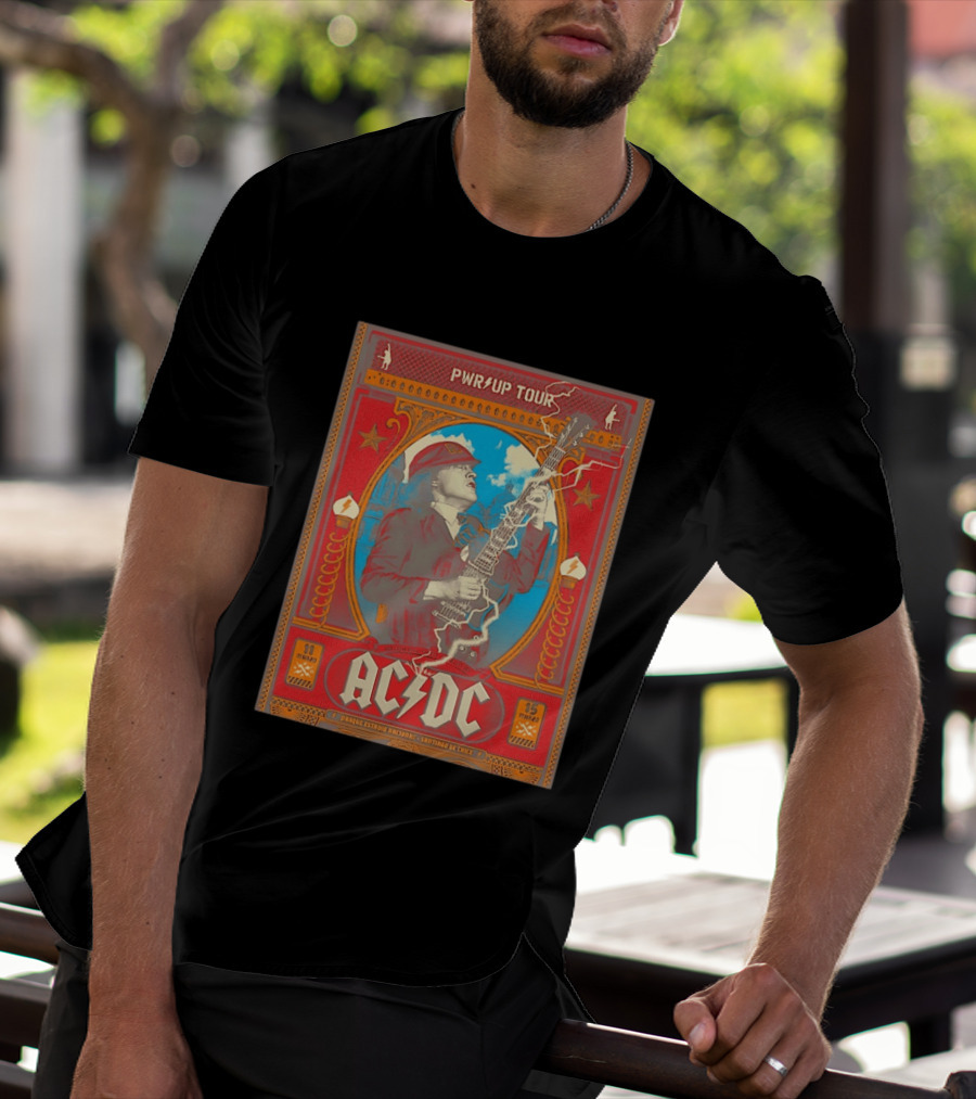 PWR Up Tour ACDC Parque Estadio Nacional Santiago De Chile Marzo 2020 T-Shirt