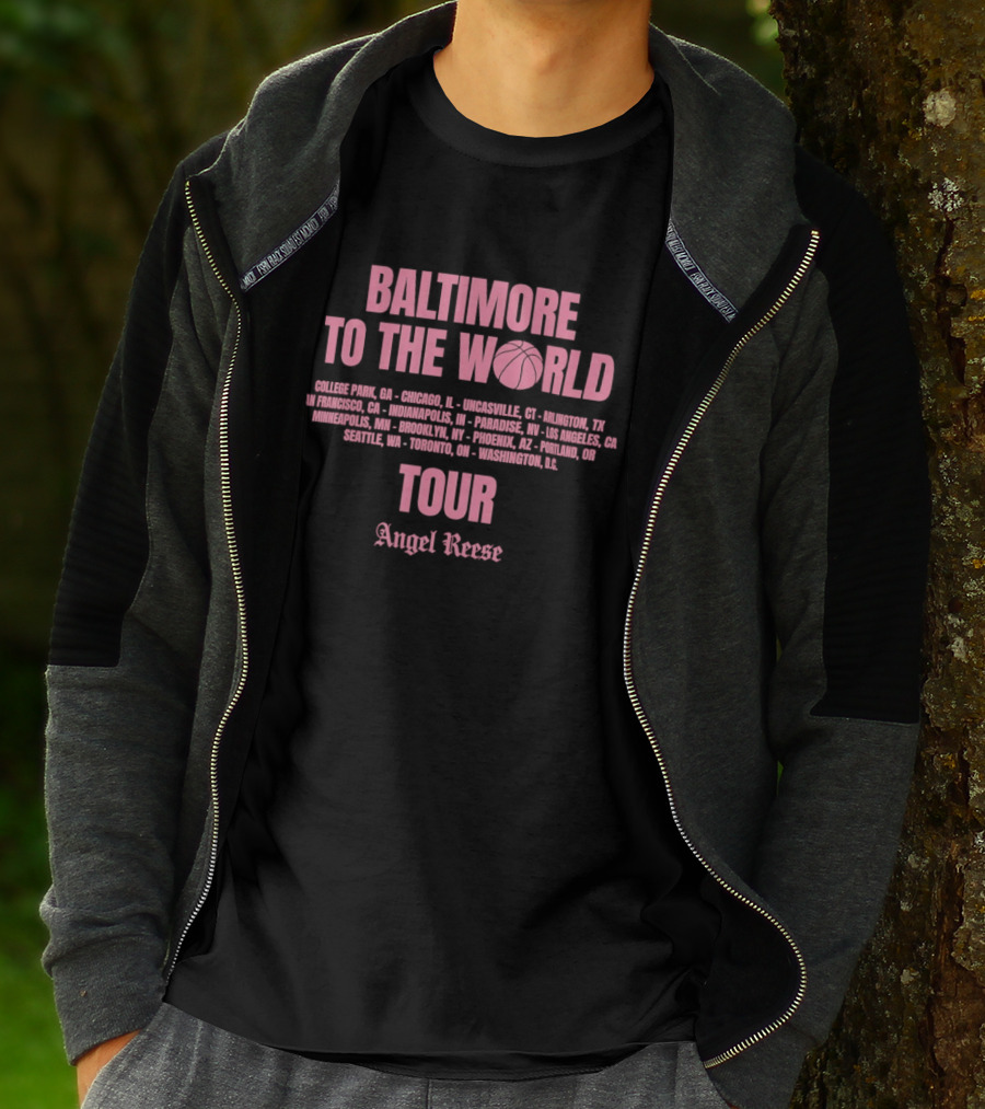 Baltimore To The World Tour Angel Reese Chicago Sky T-Shirt