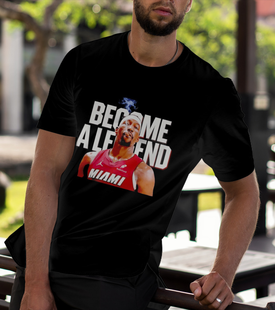Bam Adebayo Miami Heat Become A Legend Smoking Cigar T-Shirt