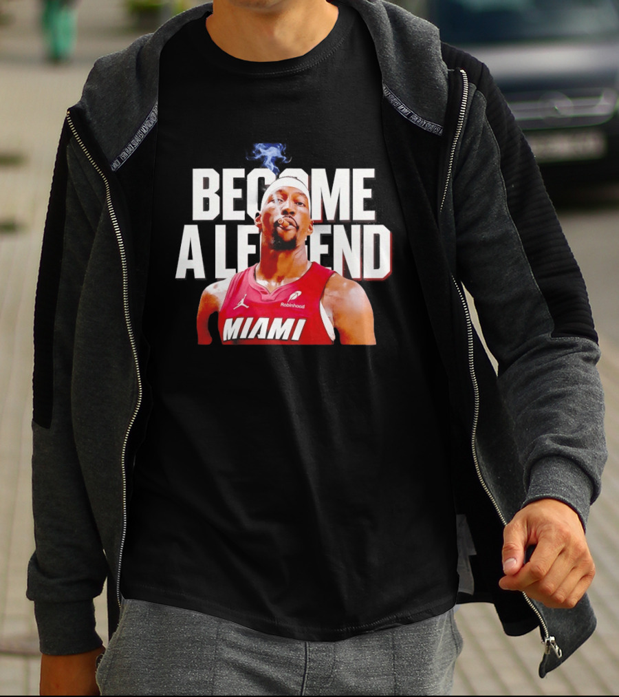 Bam Adebayo Miami Heat Become A Legend Smoking Cigar T-Shirt