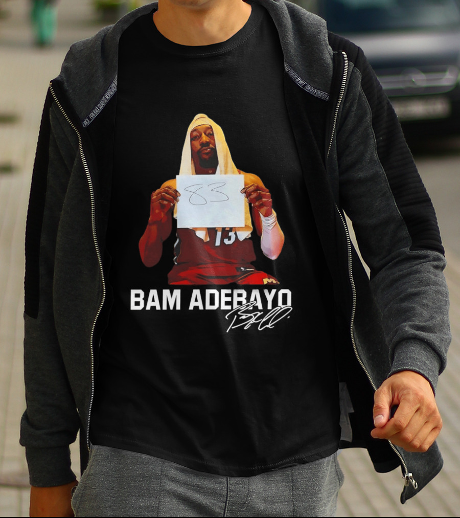 Bam Adebayo 13 Miami Basketball Legend 83 Milestone T-Shirt