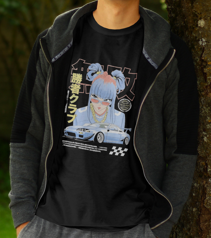 Piko Chan Nissan Skyline GT R Racing Club Anime Style Undefeated Winners T-Shirt