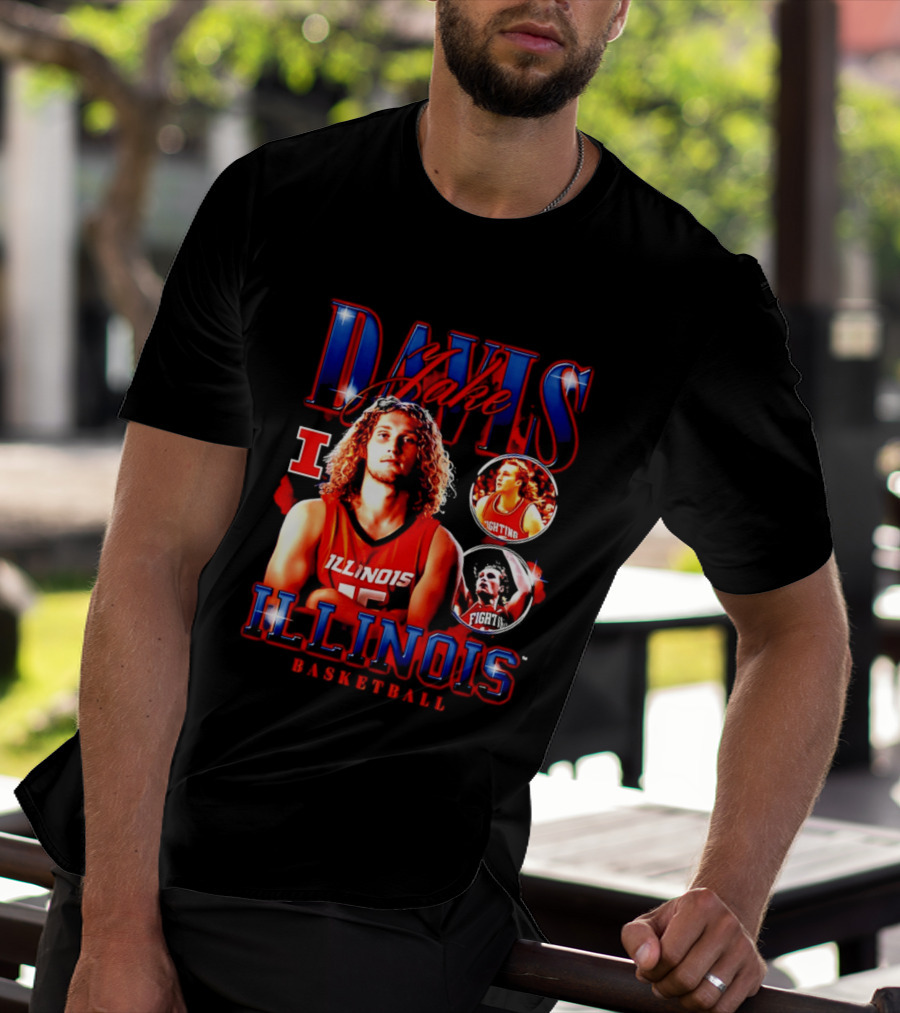 Illinois Basketball Jake Davis Fighting Illini T-Shirt