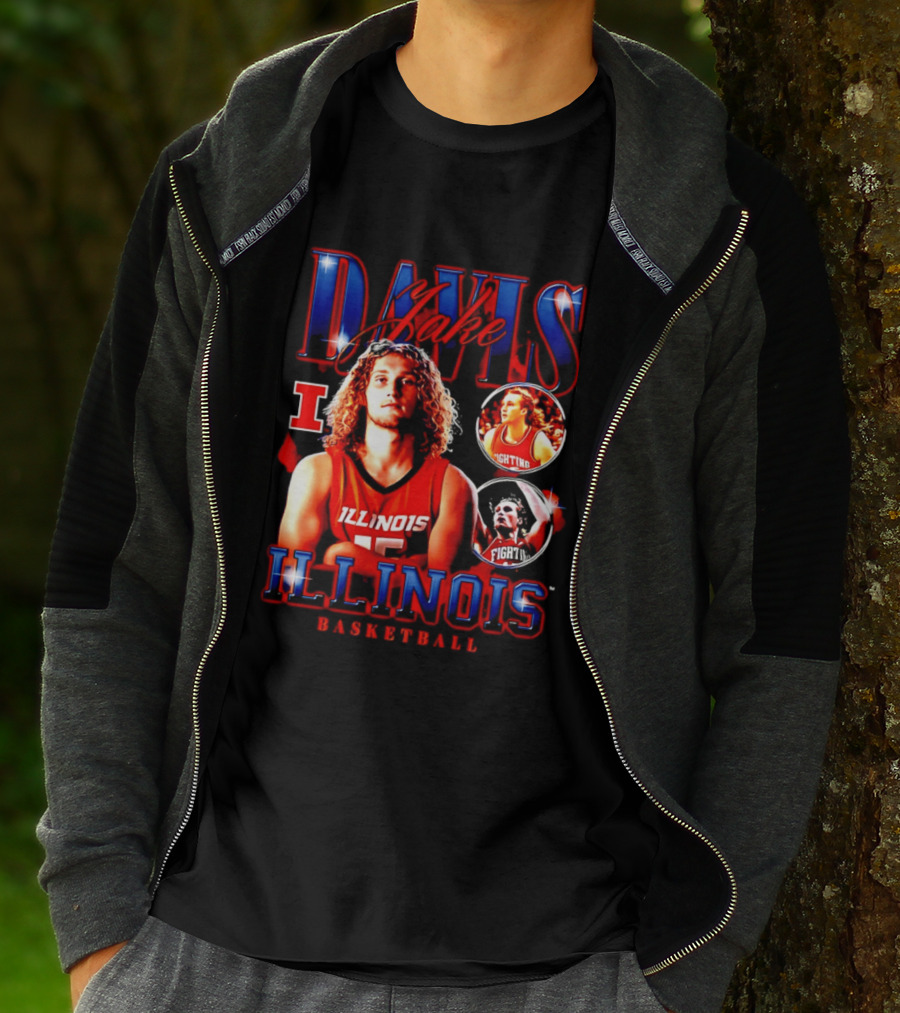 Illinois Basketball Jake Davis Fighting Illini T-Shirt