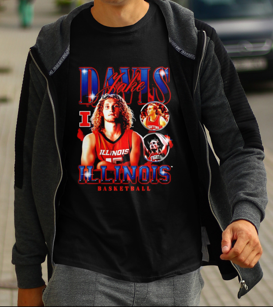 Illinois Basketball Jake Davis Fighting Illini T-Shirt