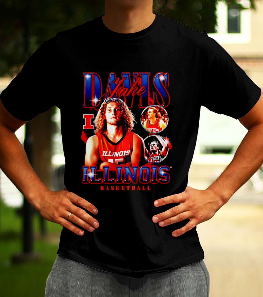 Illinois Basketball Jake Davis Fighting Illini T-Shirt