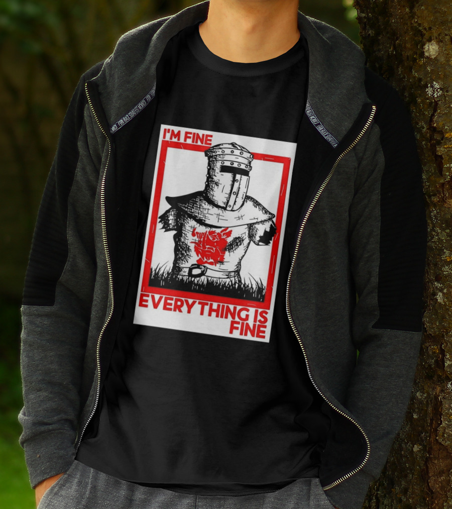 I'm Fine Everything Is Fine Black Knight Monty Python And The Holy Grail T-Shirt